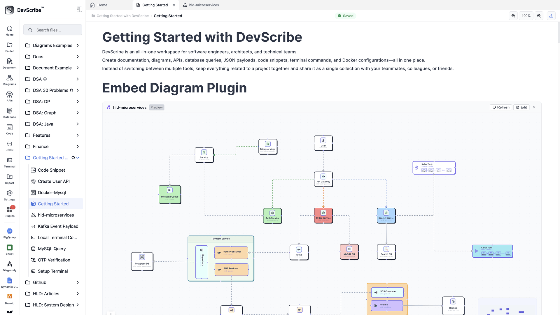 Devscribe architecture diagram